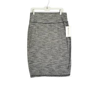 NWT Athleta Women's Heathered Gray High Rise Pull On Tube Pencil Skirt M